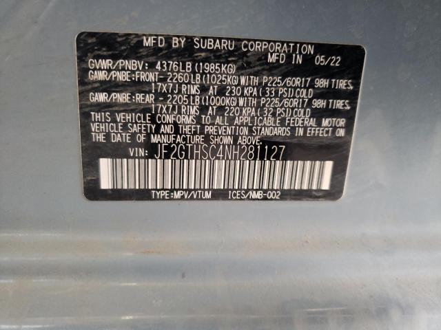 JF2GTHSC4NH281127 Subaru Crosstrek Sport