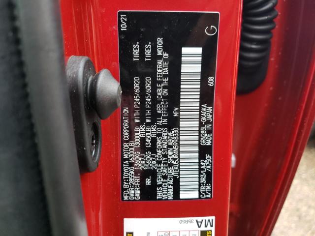 2022 TOYOTA 4RUNNER LI JTEKU5JR4N5998330