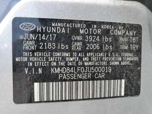 KMHD84LF0JU500019 Hyundai ELANTRA SEL