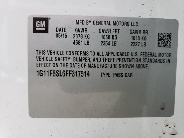 2015 CHEVROLET MALIBU LTZ - 1G11F5SL6FF317514