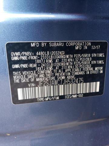 2018 SUBARU FORESTER 2 - JF2SJAWC7JH532475