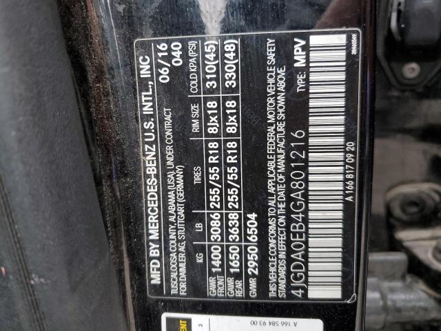 2016 MERCEDES-BENZ GLE 300D 4 - 4JGDA0EB4GA801216