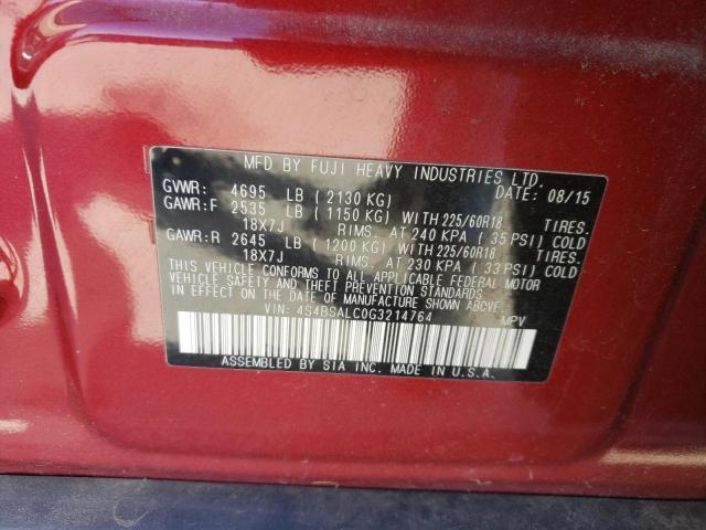 4S4BSALC0G3214764 Subaru Outback 2.5i Limited