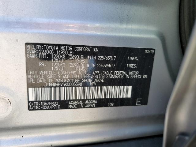 2019 TOYOTA RAV4 LE - JTMMWRFV5KD005598