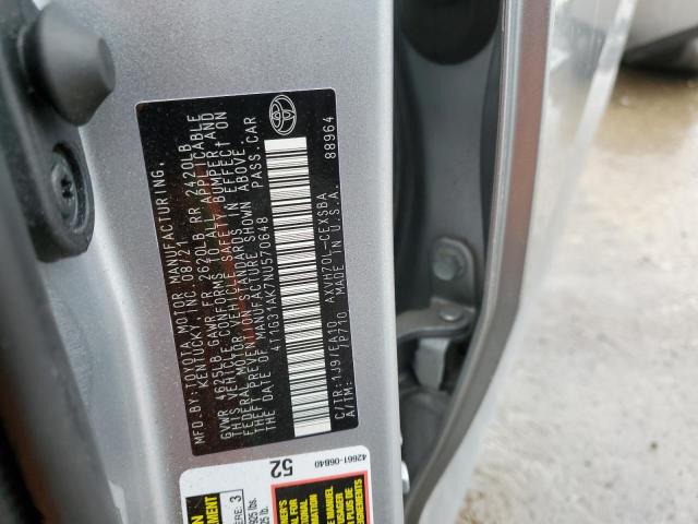 2022 TOYOTA CAMRY NIGH - 4T1G31AK7NU570648