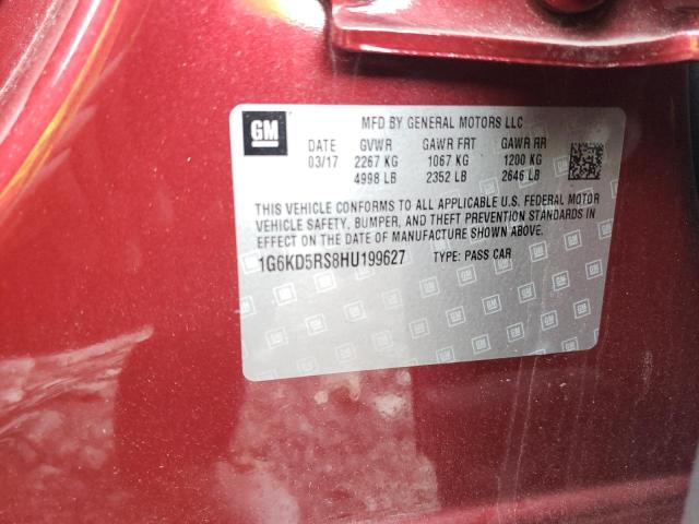 2017 CADILLAC CT6 LUXURY - 1G6KD5RS8HU199627