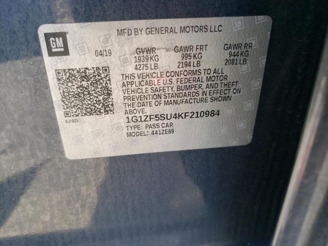 2019 CHEVROLET MALIBU HYB - 1G1ZF5SU4KF210984