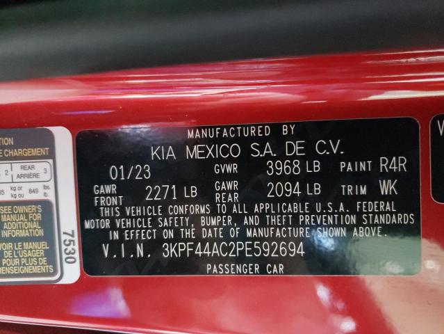 3KPF44AC2PE592694 KIA FORTE GT