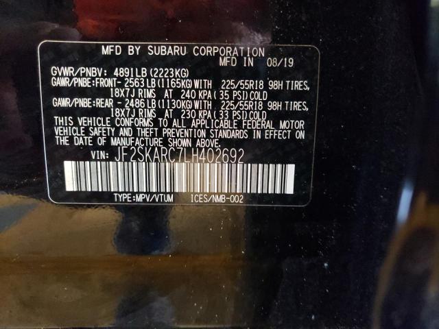 2020 SUBARU FORESTER S - JF2SKARC7LH402692