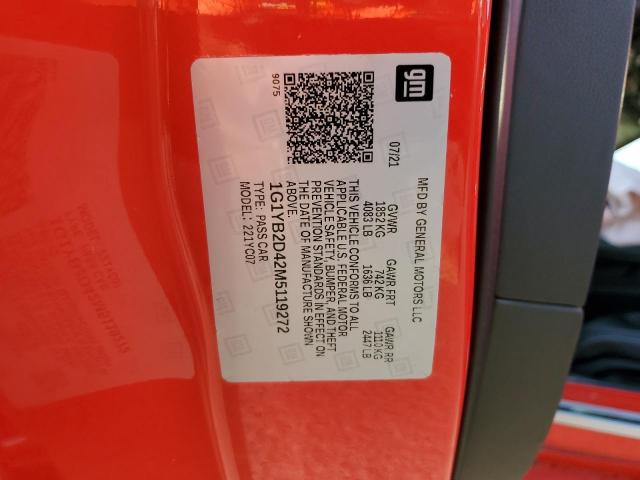 2021 CHEVROLET CORVETTE S - 1G1YB2D42M5119272