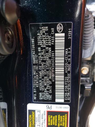 2017 TOYOTA CAMRY LE - 4T1BF1FK0HU452861