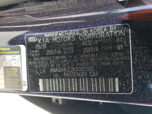 KNAGU4LE2K5032503 KIA OPTIMA HYBRID
