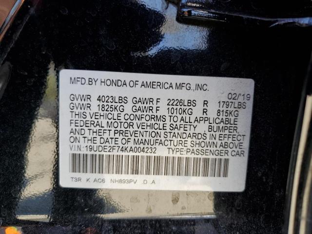 19UDE2F74KA004232 Acura ILX PREMIU 10