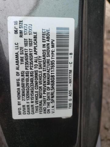 2016 HONDA ODDYSSEY - 5FNRL5H68GB117695