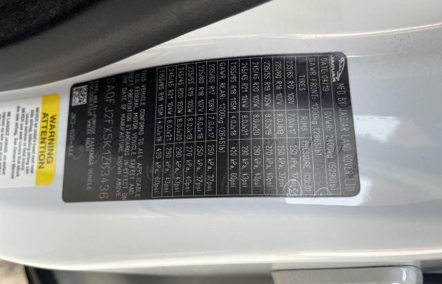 2019 JAGUAR E-PACE SADFJ2FX5K1Z63436