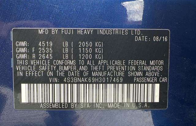 4S3BNAK69H3017469 Subaru Legacy 2.5i Limited