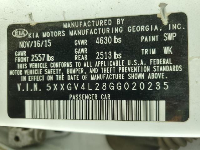 5XXGV4L28GG020235 KIA OPTIMA SXL