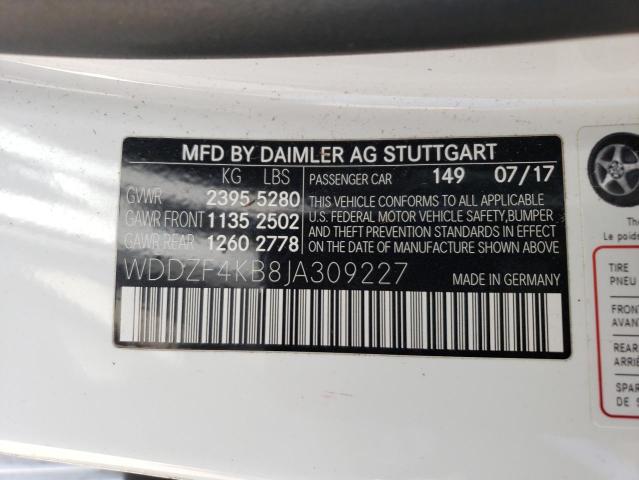 WDDZF4KB8JA309227 Mercedes-Benz E 300 4matic