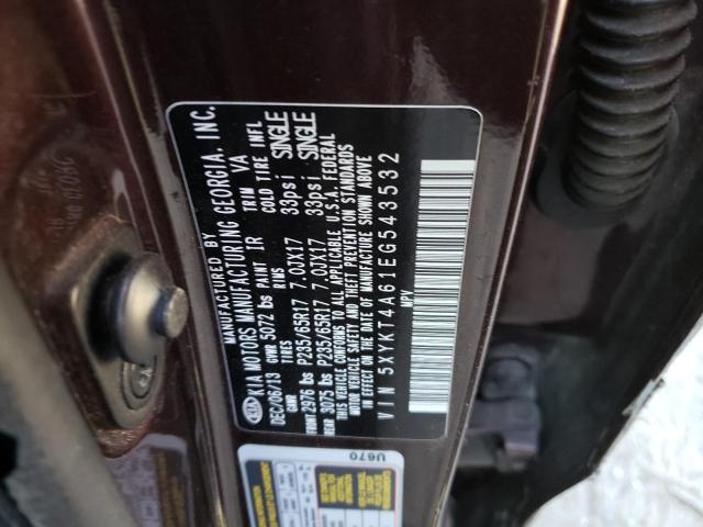 5XYKT4A61EG543532 KIA SORENTO LX
