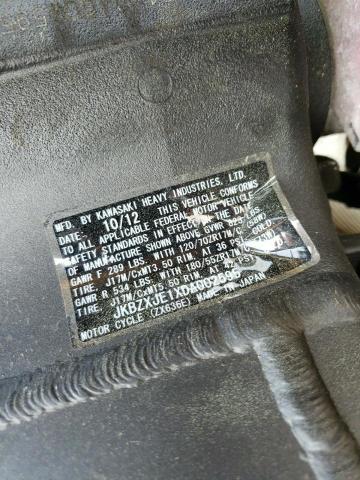 2013 KAWASAKI ZX636 E - JKBZXJE1XDA002595