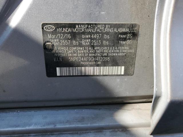 5NPE24AF9GH412098 Hyundai SONATA SE