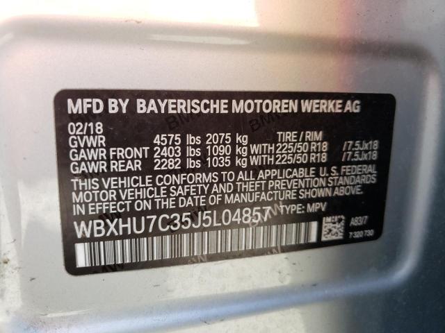 WBXHU7C35J5L04857 BMW X1 Sdrive28i