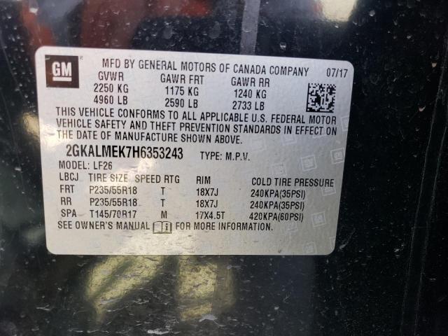 2GKALMEK7H6353243 GMC Terrain Sle