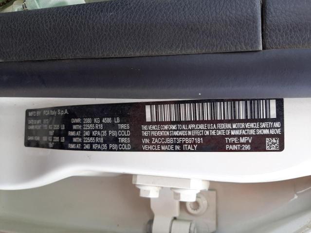 ZACCJBBT3FPB97181 Jeep Renegade Latitude