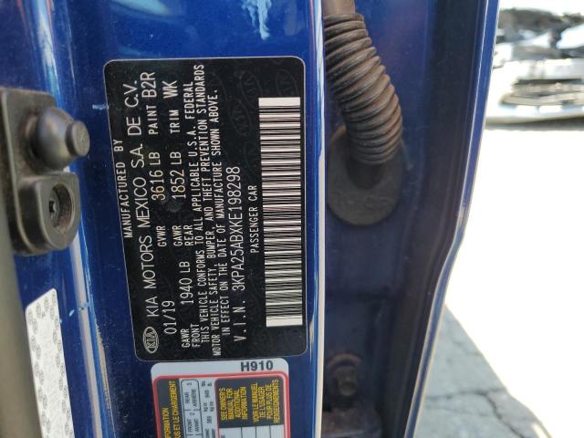 3KPA25ABXKE198298 KIA RIO S