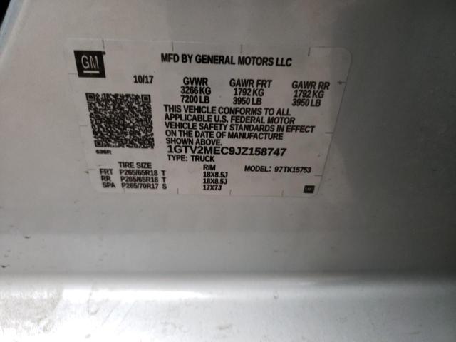 1GTV2MEC9JZ158747 GMC Sierra K1500 Sle