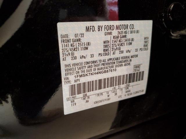 1FMSK7KH4NGB87610 Ford Explorer St-line