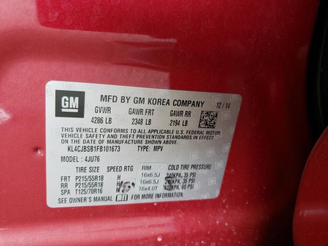 2015 BUICK ENCORE CON - KL4CJBSB1FB101673