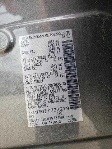 5N1AT2MT3LC722279 Nissan ROGUE S