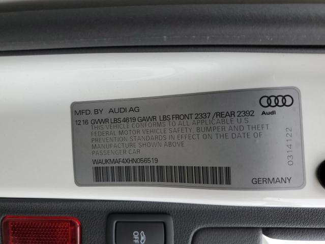 WAUKMAF4XHN056519 | 2017 AUDI A4 ULTRA P