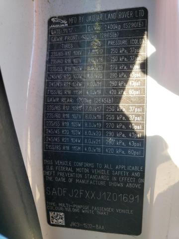 2018 JAGUAR E-PACE S SADFJ2FXXJ1Z01691