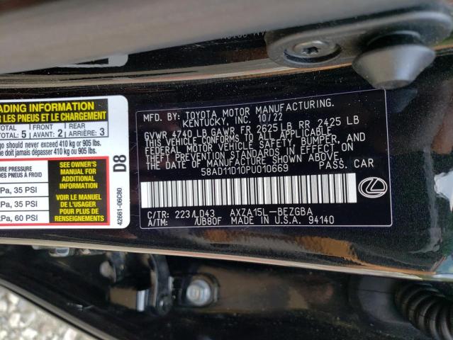 2023 LEXUS ES 250 - 58AD11D10PU010669