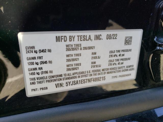 5YJSA1E57NF489215 Tesla MODEL S