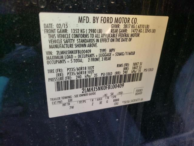 2015 LINCOLN MKT - 2LMHJ5NK0FBL00409