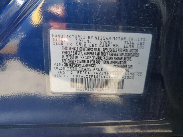 3N1CP5CV4LL493933 Nissan KICKS SV