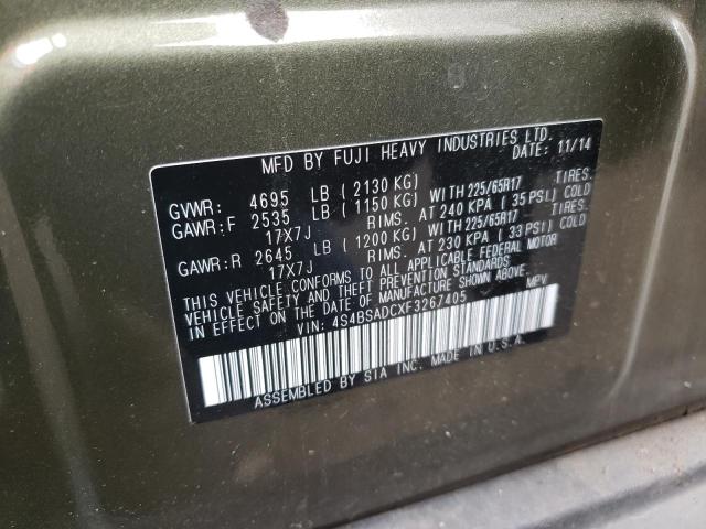 4S4BSADCXF3267405 Subaru Outback 2.5i Premium