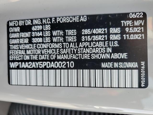 2023 PORSCHE CAYENNE BA - WP1AA2AY5PDA00210