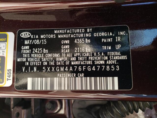 5XXGM4A76FG477853 KIA Optima Lx