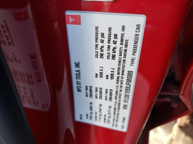 5YJ3E1EBXJF085009 Tesla MODEL 3