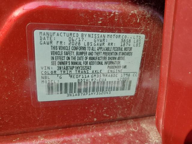 2017 NISSAN SENTRA S - 3N1AB7AP1HY352043