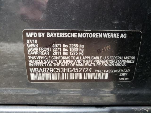 2017 BMW 330 XIGT WBA8Z9C53HG452724