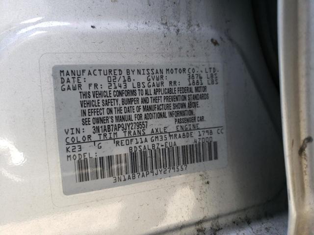 3N1AB7AP9JY279557 Nissan SENTRA S
