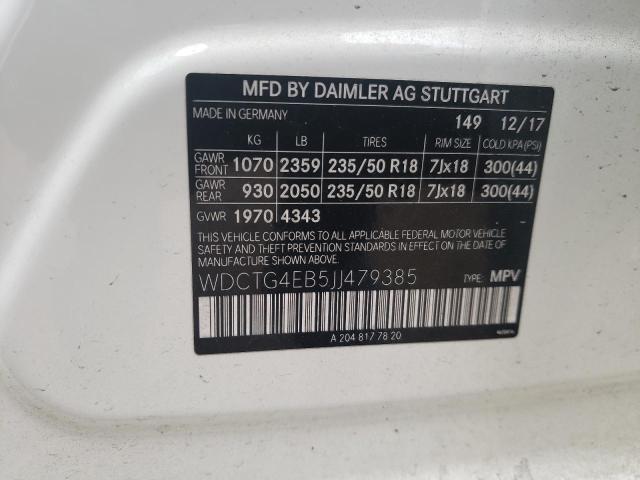 2018 MERCEDES-BENZ GLA 250 - WDCTG4EB5JJ479385