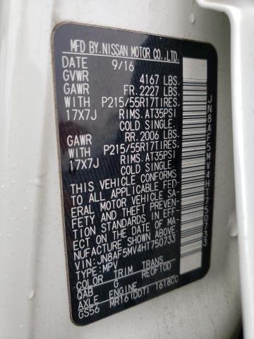 2017 NISSAN JUKE S - JN8AF5MV4HT750733