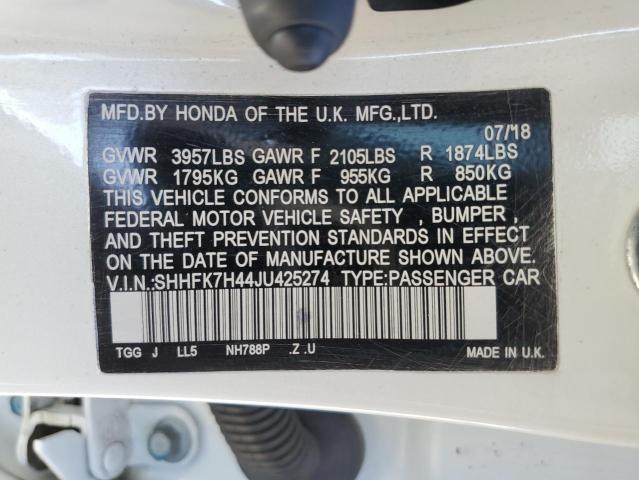 2018 HONDA CIVIC SPOR - SHHFK7H44JU425274