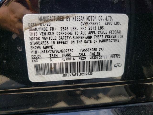 2020 INFINITI Q50 PURE - JN1EV7AP9LM207630